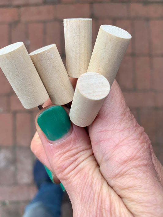 custom made wooden dowel peg hanger