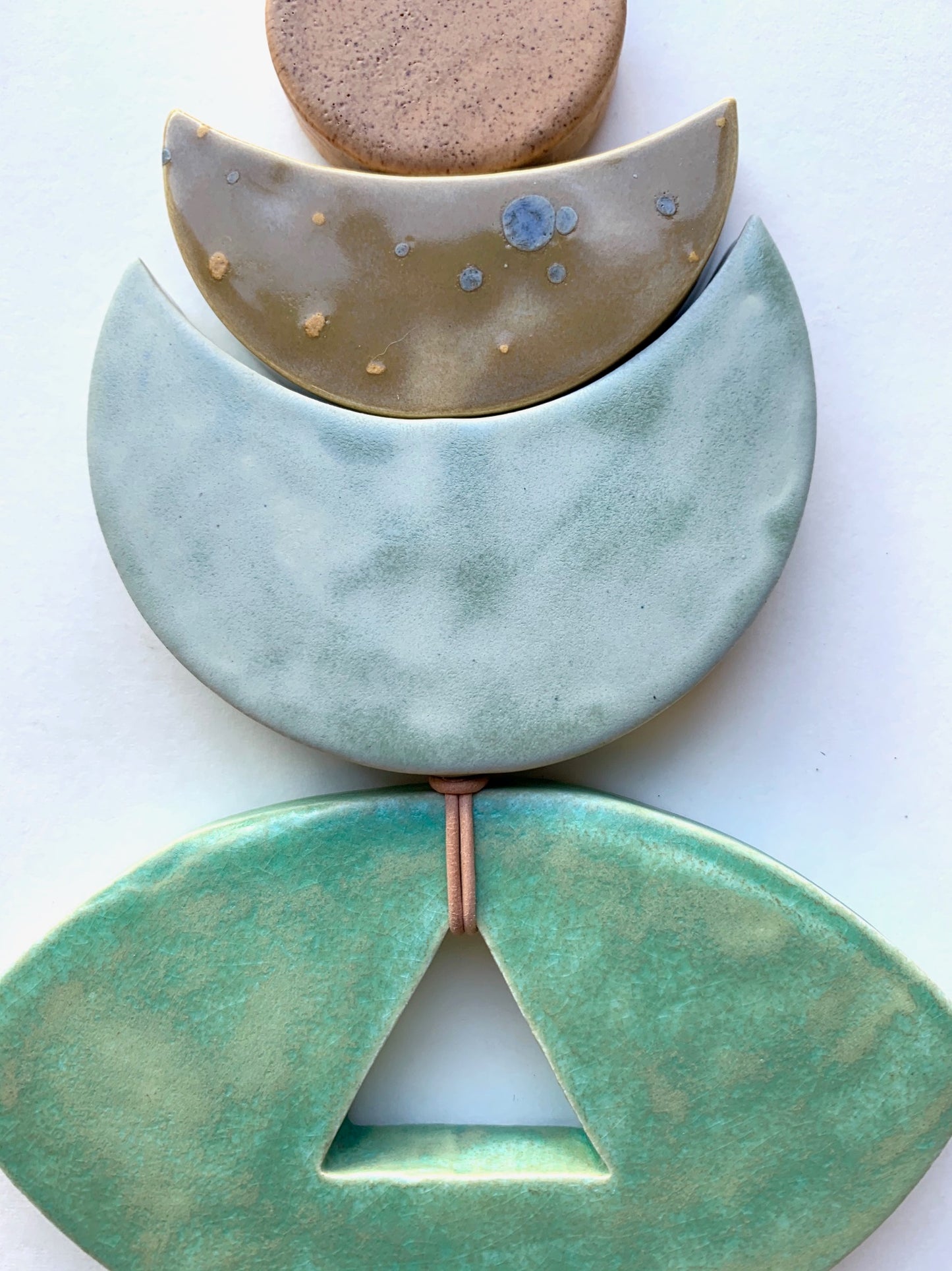 sold - one of a kind 'circles of life' moon hanging