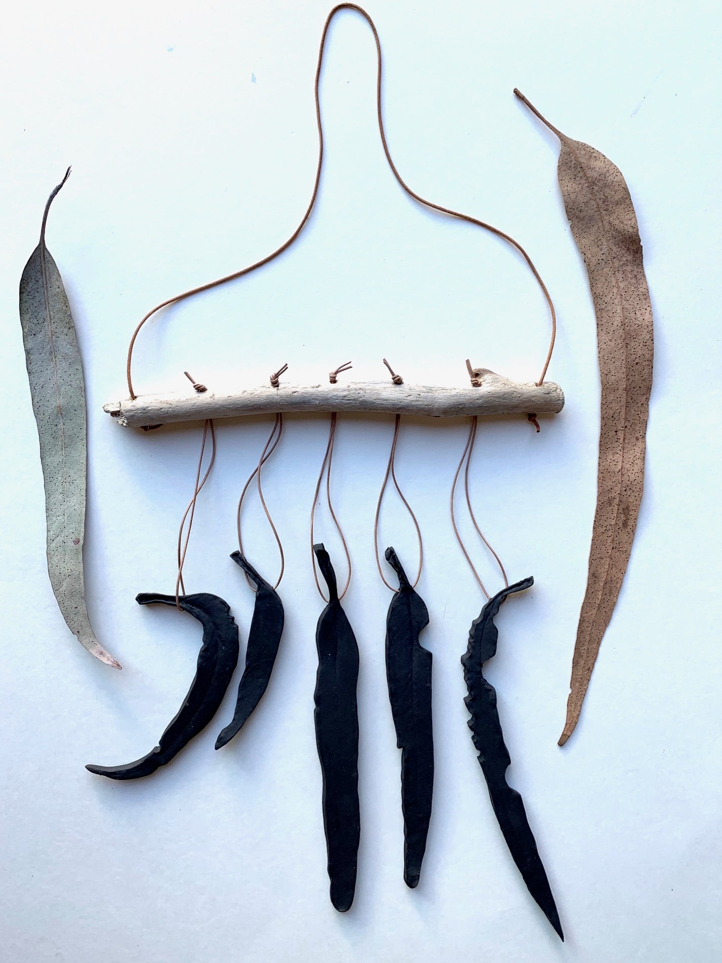 sold - black ‘clarity’ eucalyptus wall piece