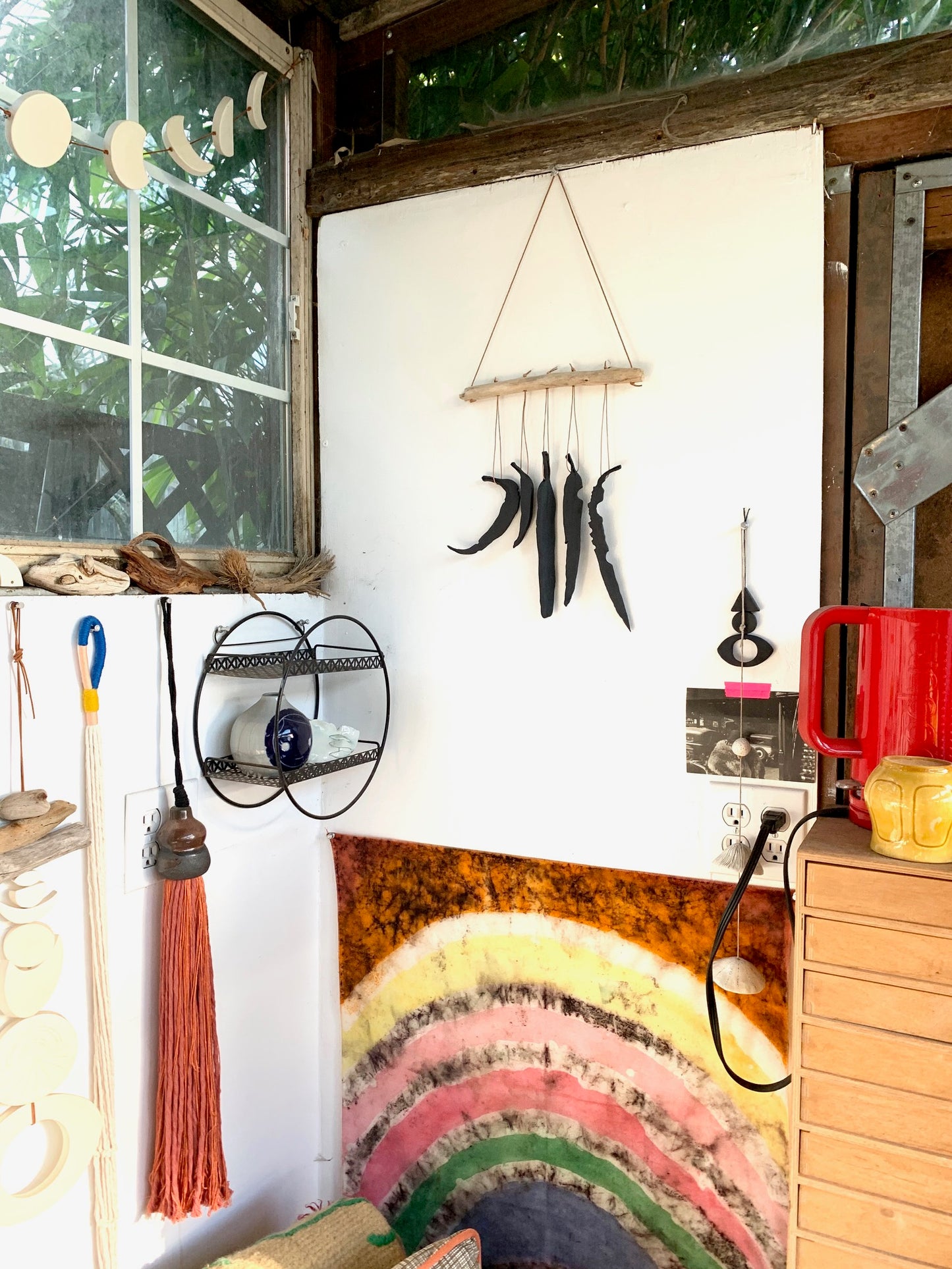 sold - black ‘clarity’ eucalyptus wall piece