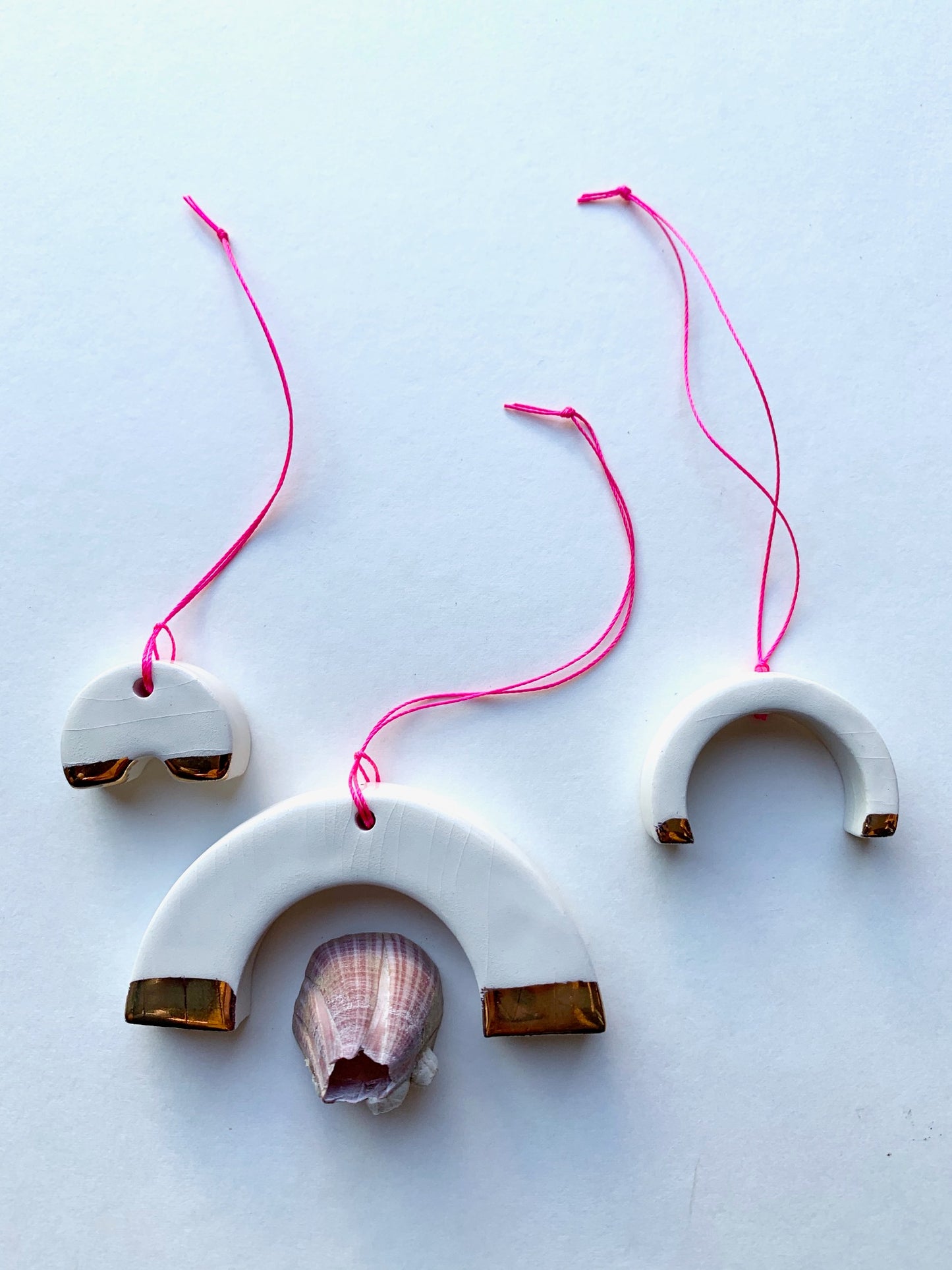 sold - white & gold rainbow trio set