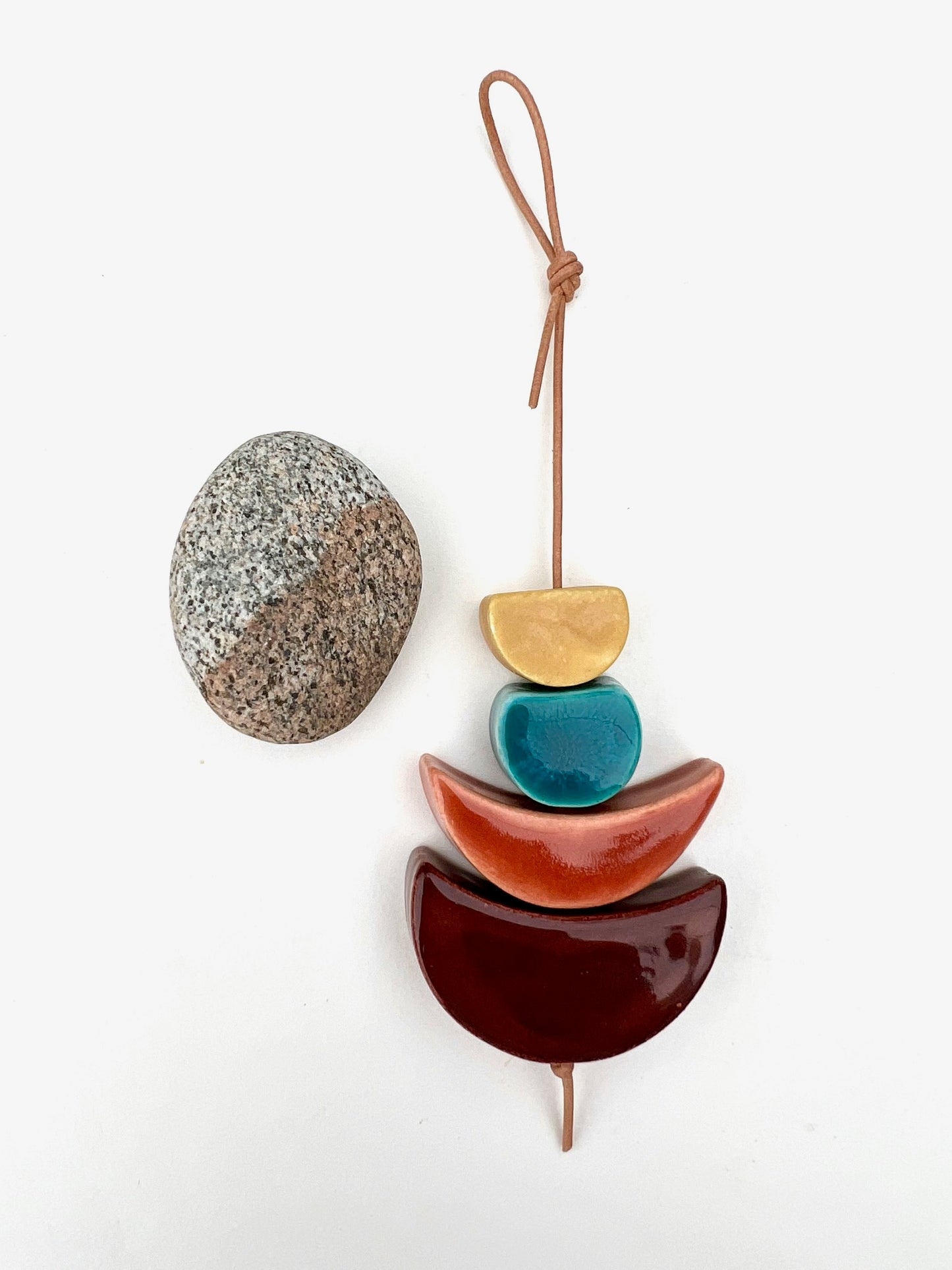 one of a kind 'hepworth' sculptural wall hanging piece