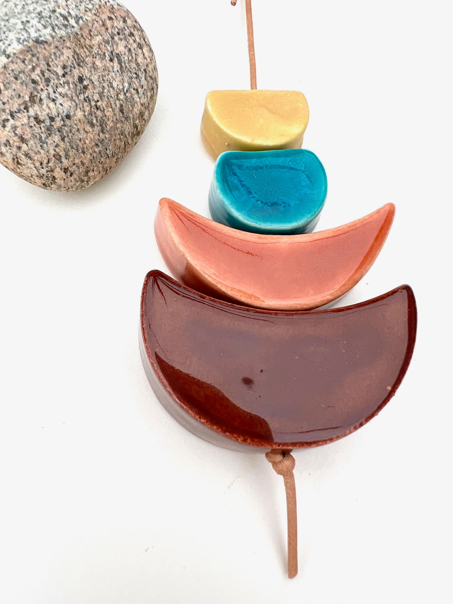 one of a kind 'hepworth' sculptural wall hanging piece