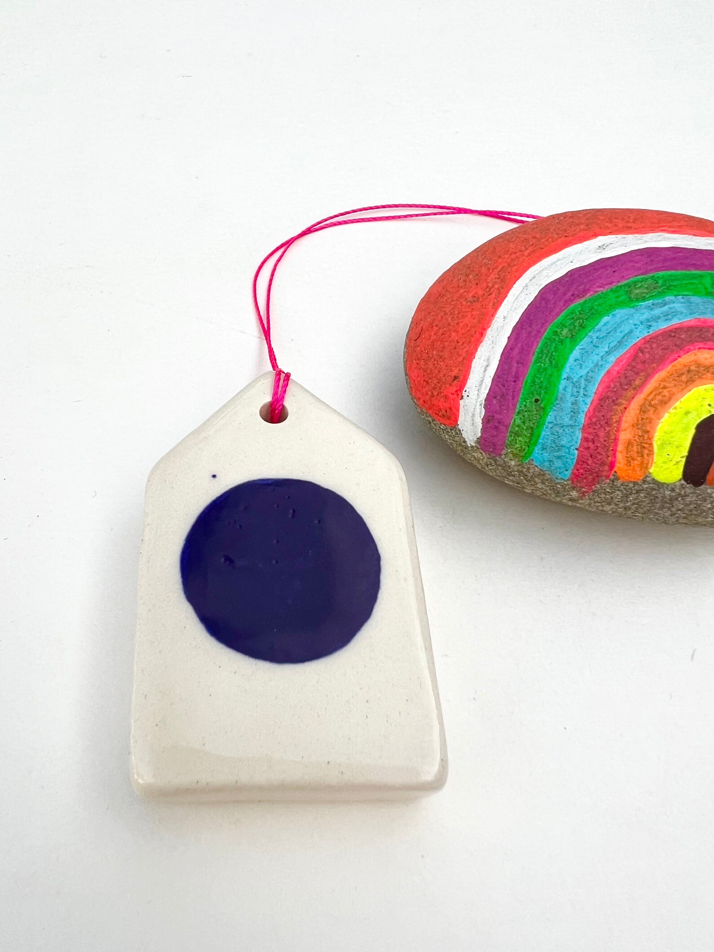 cobalt perfect circle home ornament hanging