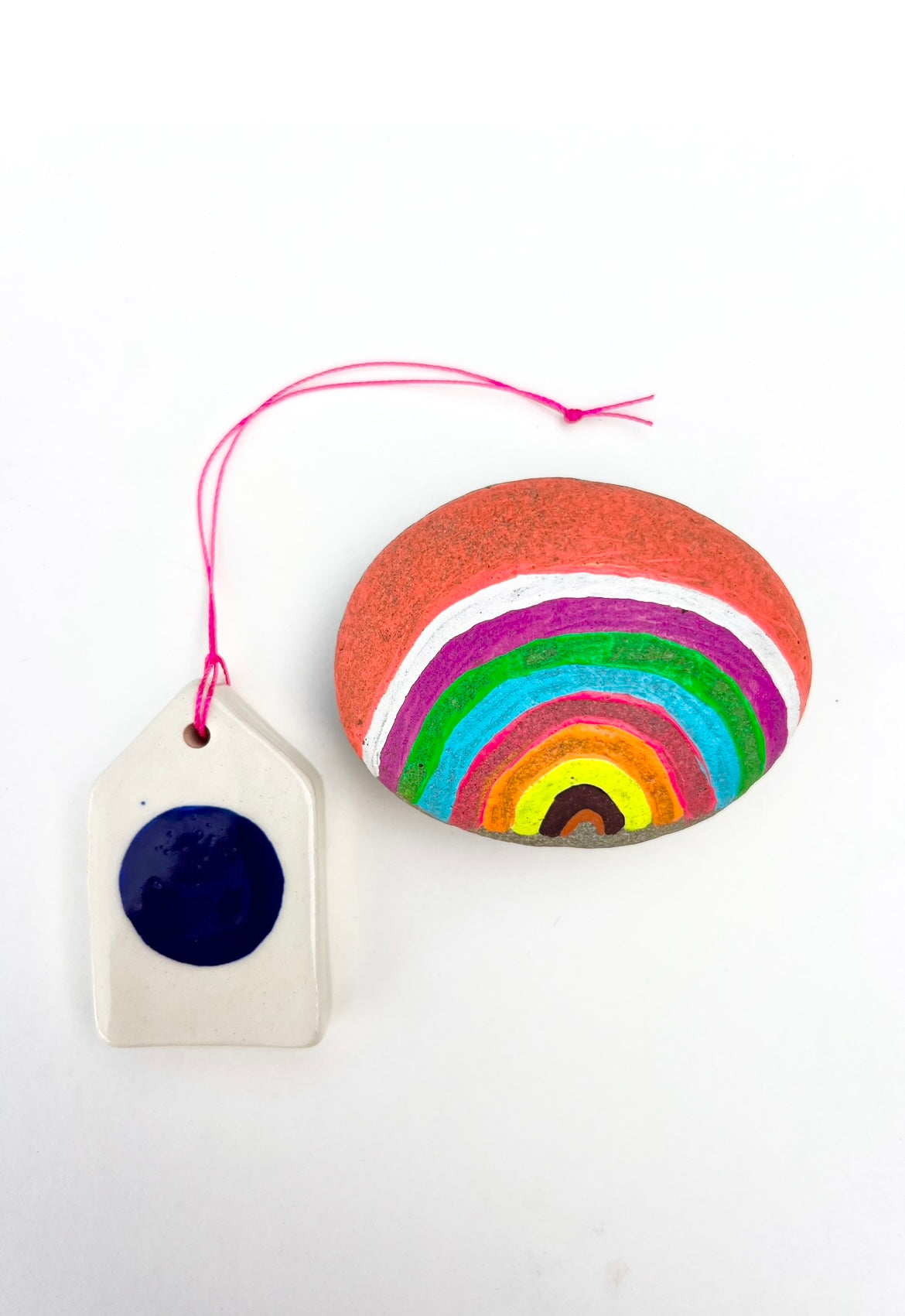 cobalt perfect circle home ornament hanging