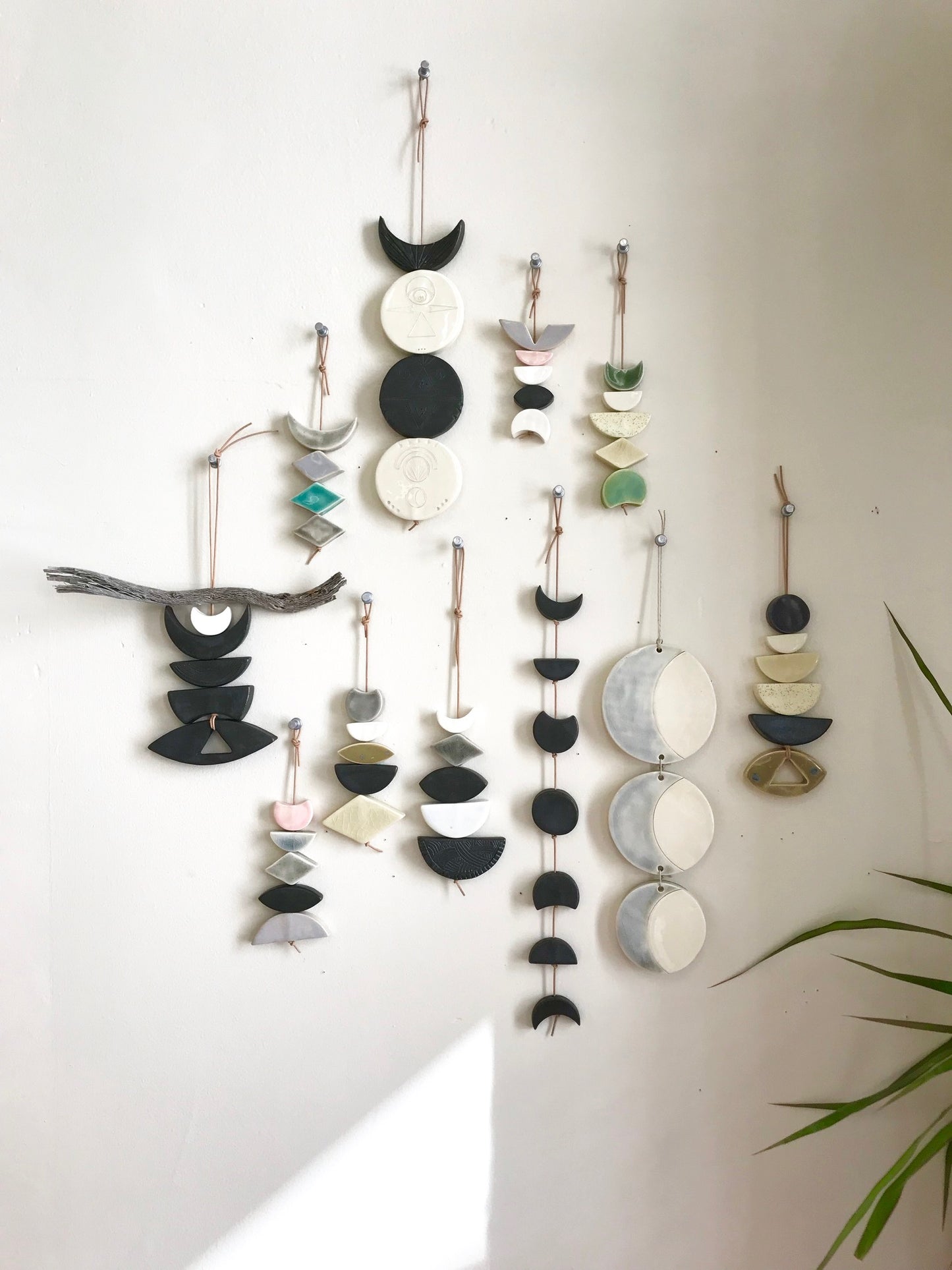 sold - one of a kind, desert rising ceramic wall piece