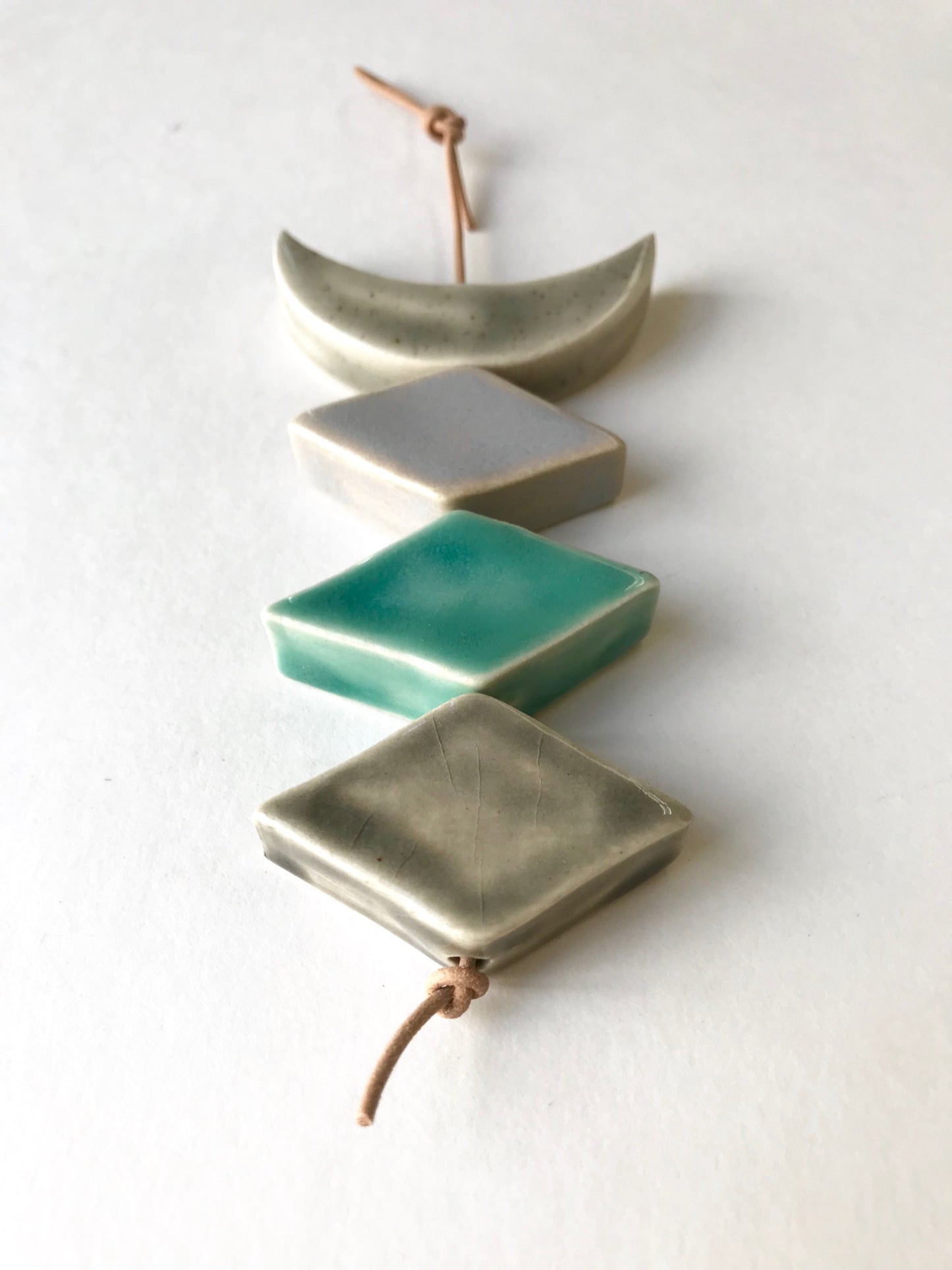 sold - petite one of a kind, desert rising ceramic wall piece