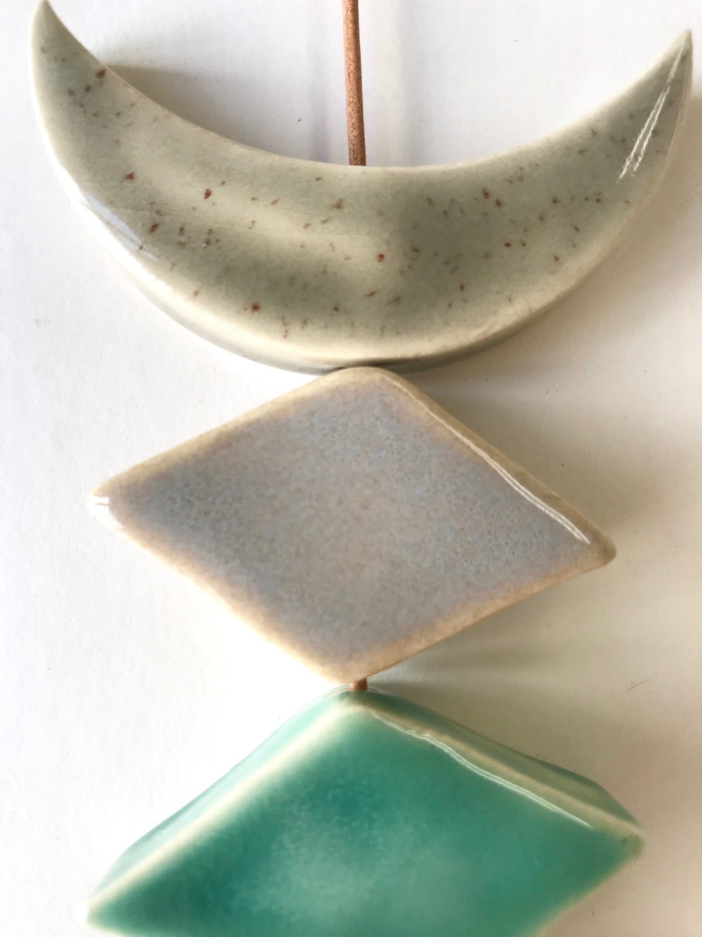 sold - petite one of a kind, desert rising ceramic wall piece