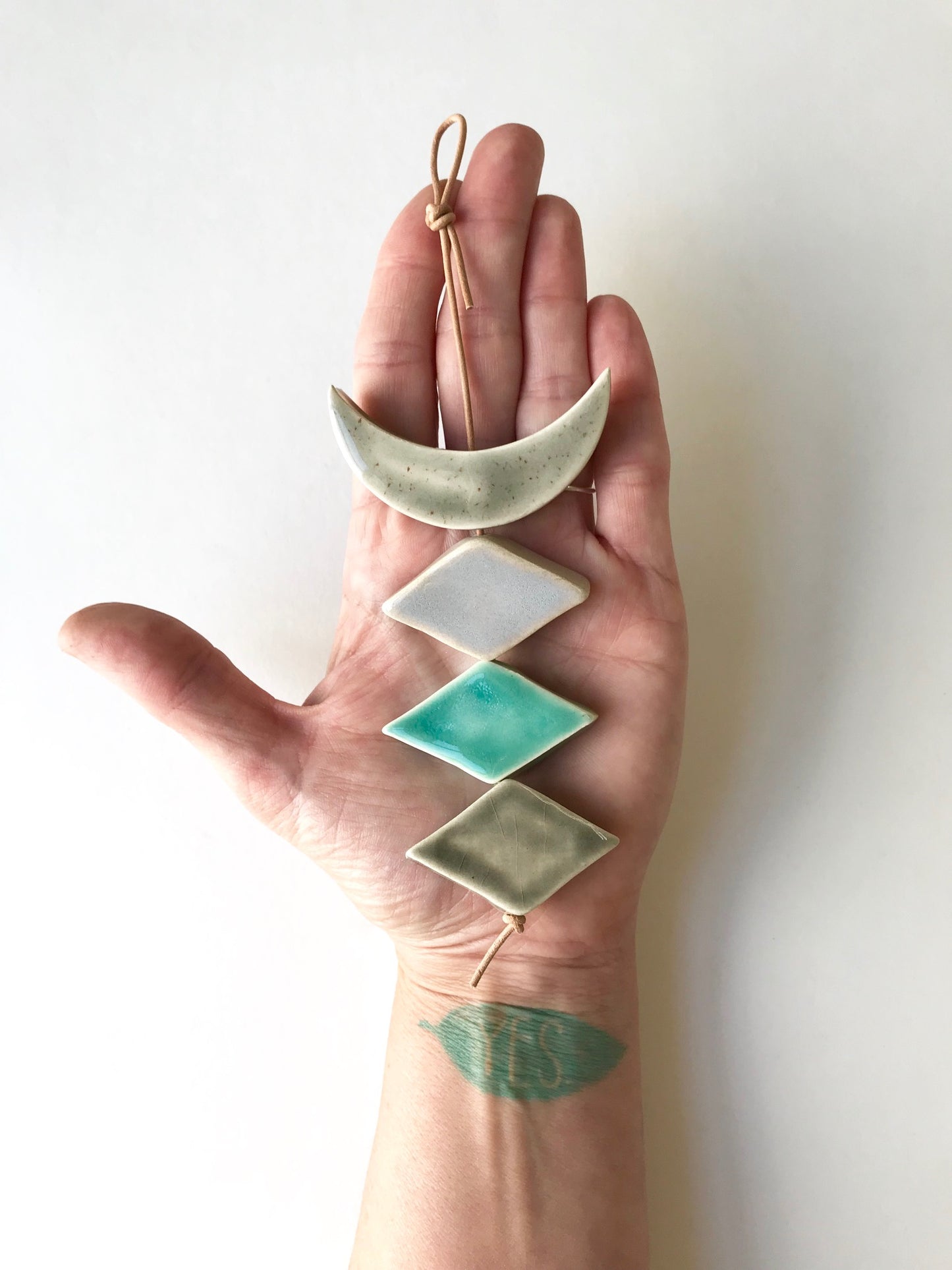 sold - petite one of a kind, desert rising ceramic wall piece