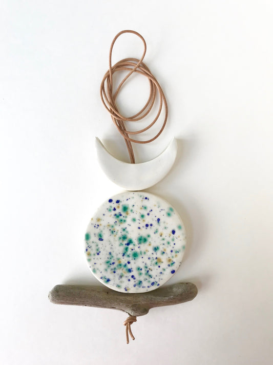 sold - 'infinite & ideal' moon meets ocean one of a kind wearable piece