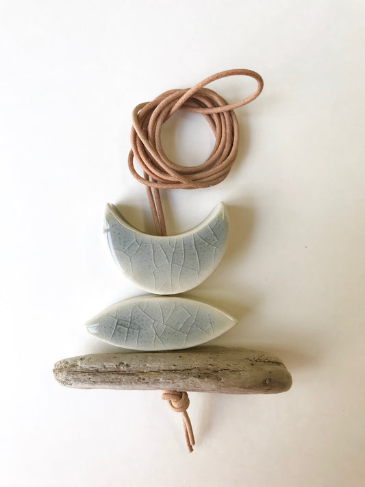 SOLD - 'infinite & ideal' moon meets ocean, one of a kind wearable piece