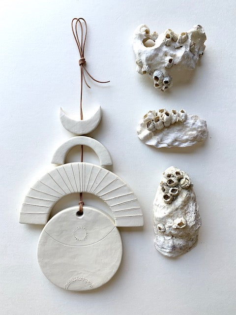 sold - "infinity hanging for the cosmic heart" ceramic wall piece