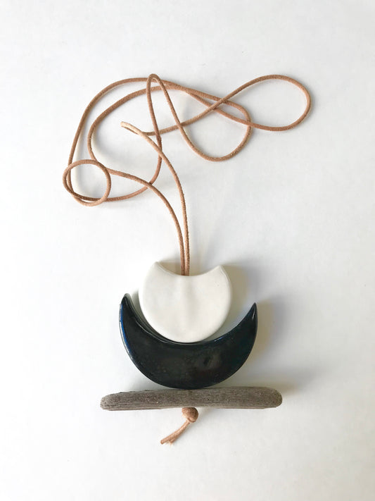 SOLD - 'infinite & ideal' moon meets ocean, one of a kind wearable piece