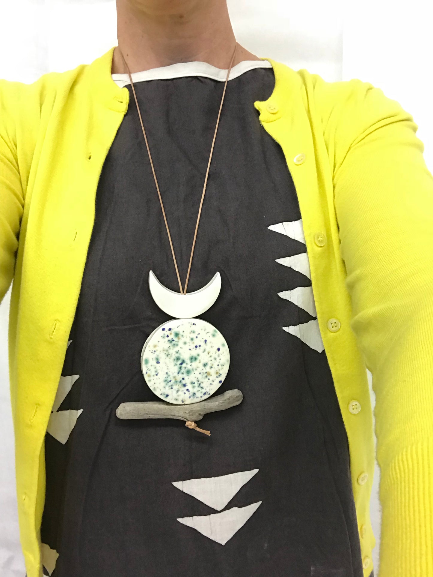 sold - 'infinite & ideal' moon meets ocean one of a kind wearable piece