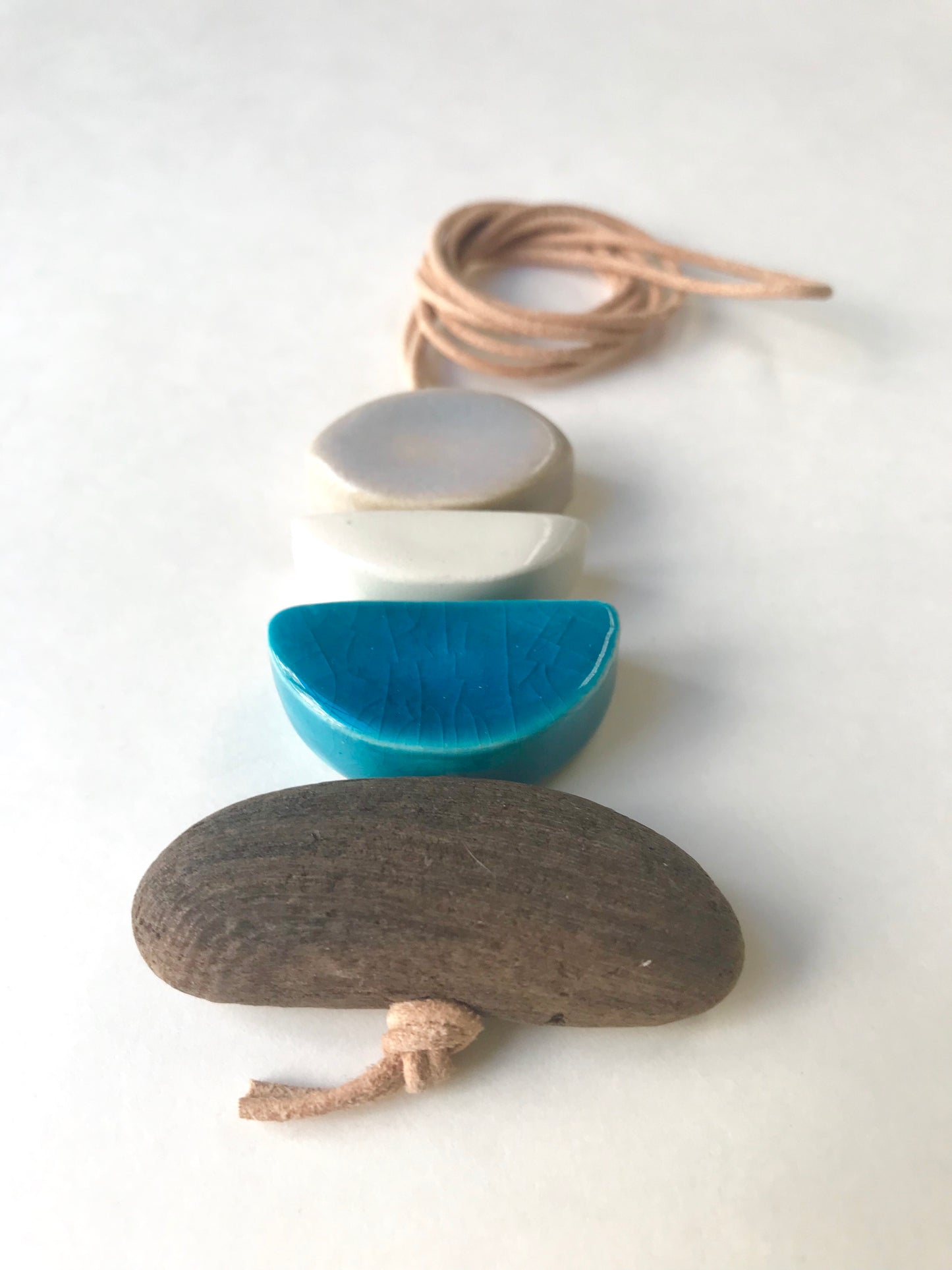 sold - 'infinite & ideal' moon meets ocean one of a kind wearable piece