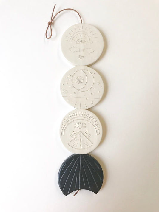 sold - one of a kind, 'darkness shall be the light' meditation wall piece