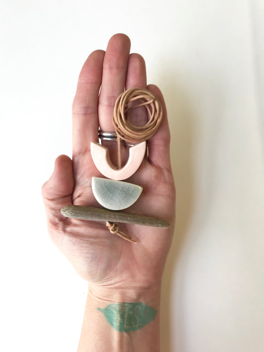 SOLD - 'infinite & ideal' moon meets oceaN, one of a kind wearable piece
