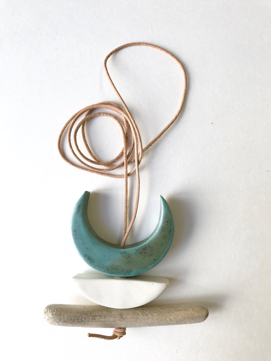 sold - 'infinite & ideal' moon meets ocean wearable piece