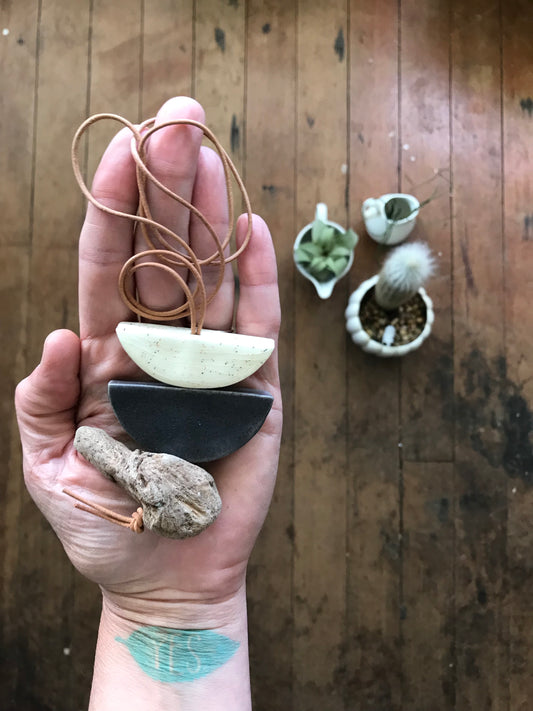 SOLD - 'infinite & ideal' moon meets ocean, one of a kind wearable piece
