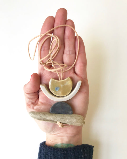 SOLD - 'infinite & ideal' moon meets ocean, one of a kind wearable piece