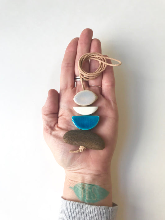 sold - 'infinite & ideal' moon meets ocean one of a kind wearable piece