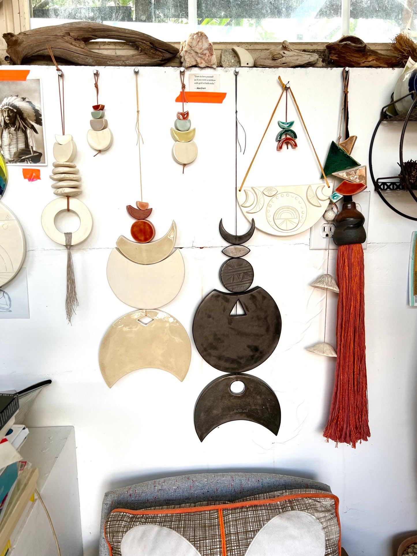 sold - one of a kind 'rising sun' hanging