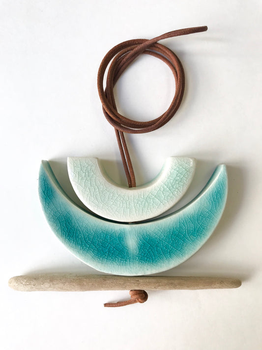 SOLD - 'infinite & ideal' moon meets ocean, one of a kind wearable piece