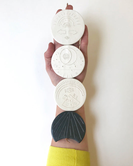 sold - one of a kind, 'darkness shall be the light' meditation wall piece