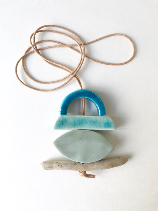 sold - 'infinite & ideal' moon meets ocean one of a kind wearable piece