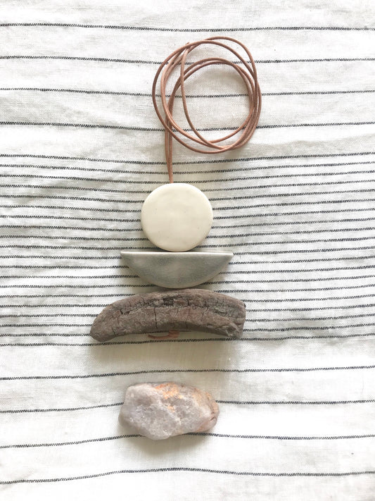 sold - 'infinite & ideal' moon meets ocean, one of a kind wearable piece
