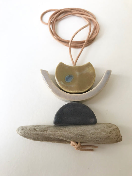 SOLD - 'infinite & ideal' moon meets ocean, one of a kind wearable piece