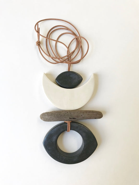 sold - 'infinite & ideal' moon meets ocean, one of a kind wearable piece