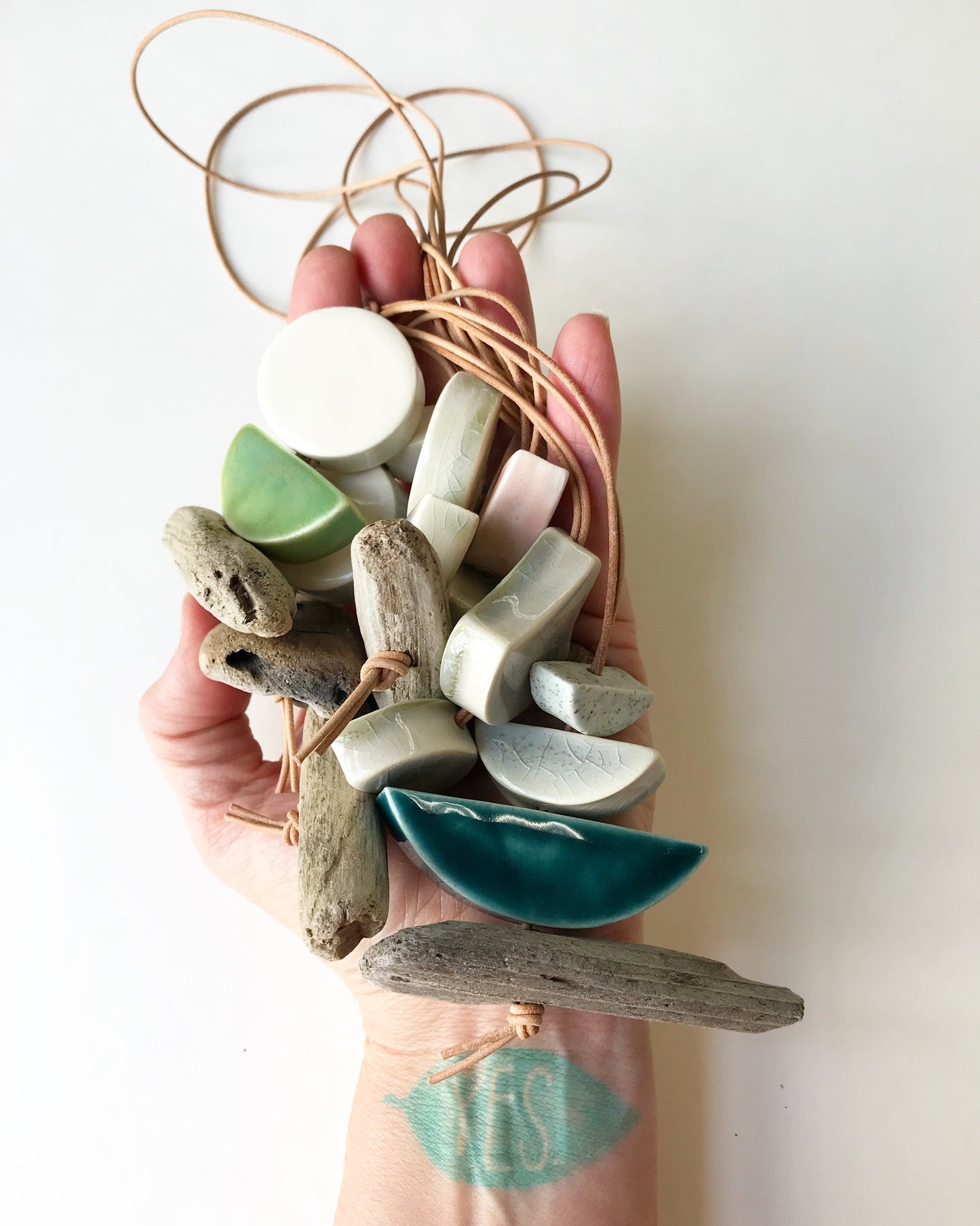 SOLD - 'infinite & ideal' moon meets oceaN, one of a kind wearable piece