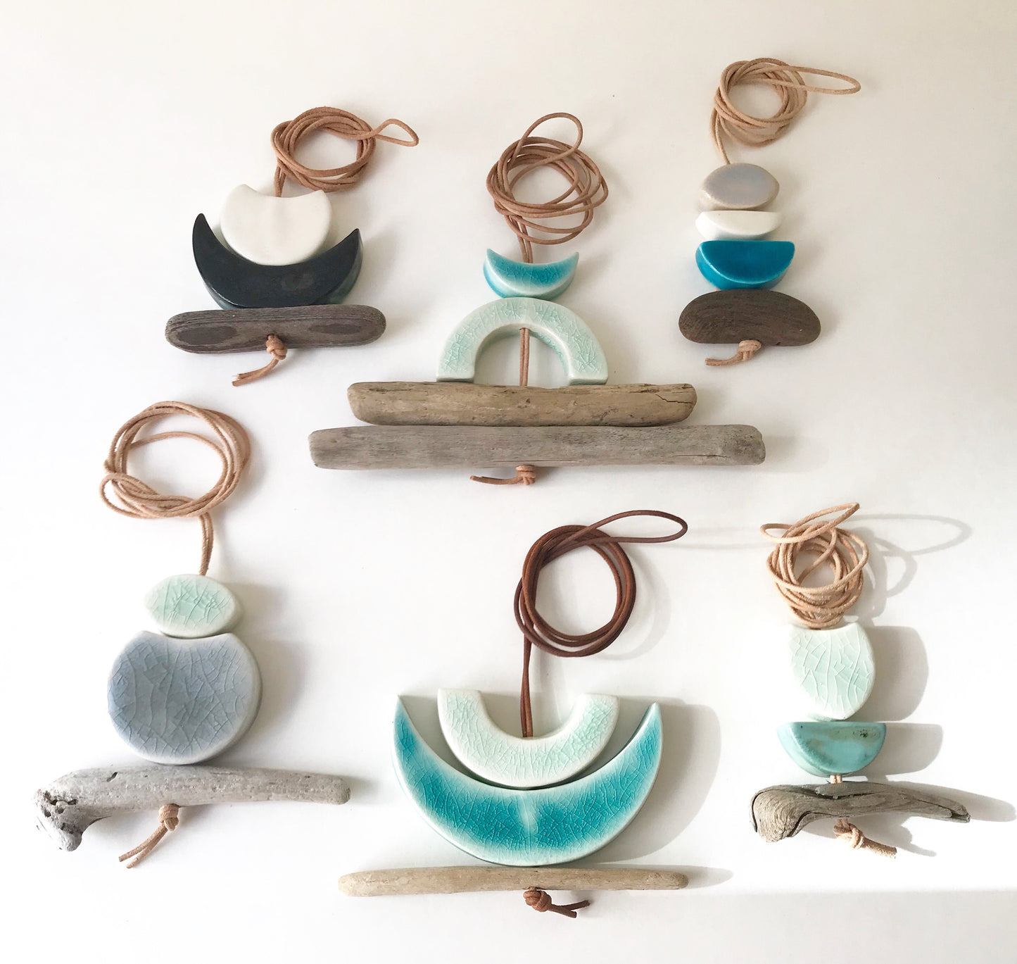 sold - 'infinite & ideal' moon meets ocean one of a kind wearable piece