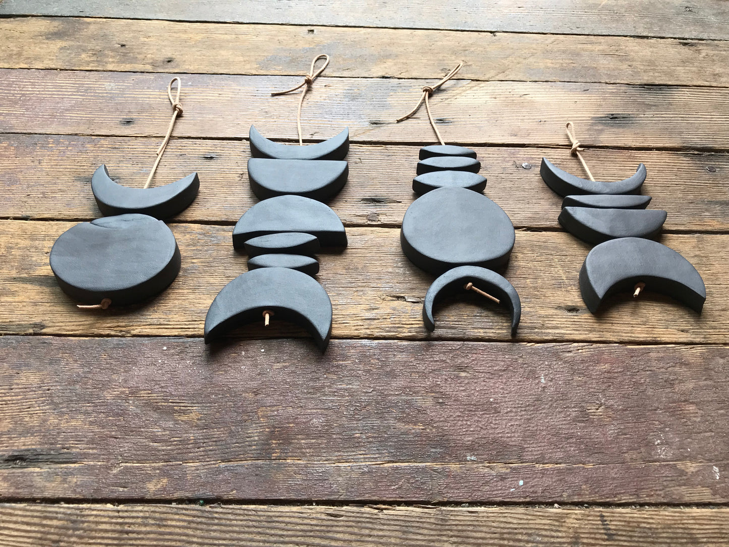 sold - one of a kind, black magic ceramic hanging