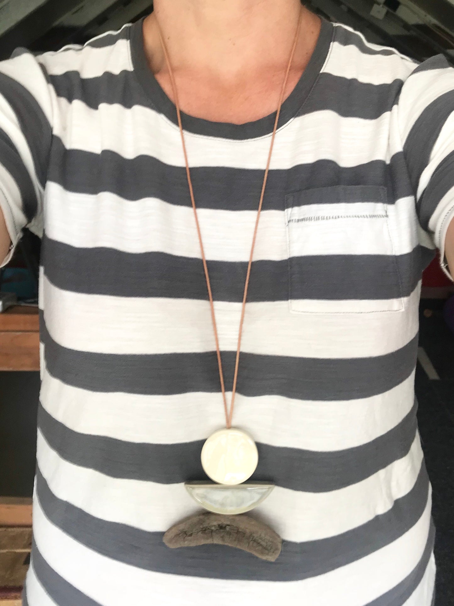 sold - 'infinite & ideal' moon meets ocean, one of a kind wearable piece