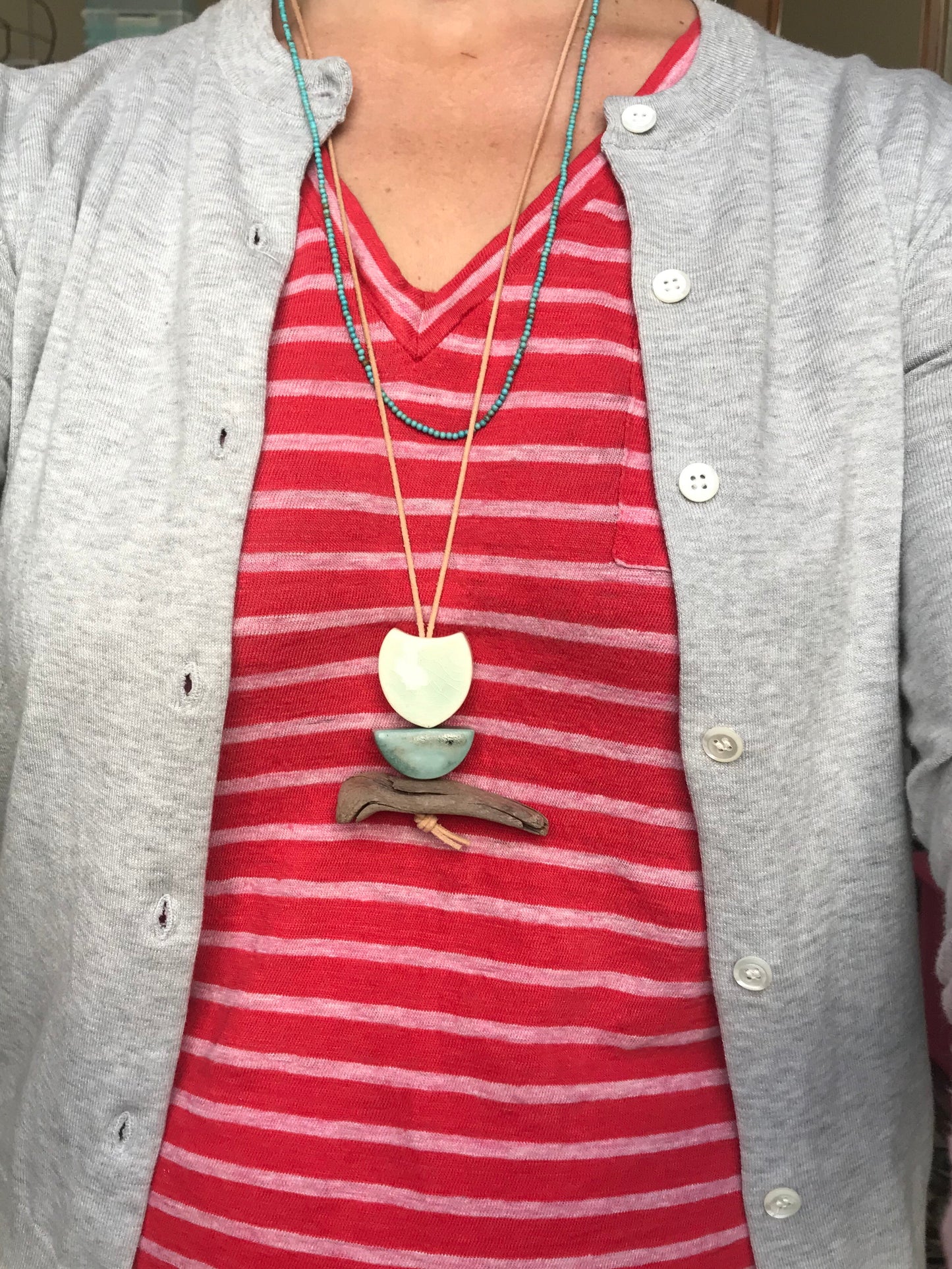SOLD - 'infinite & ideal' moon meets ocean, one of a kind wearable piece