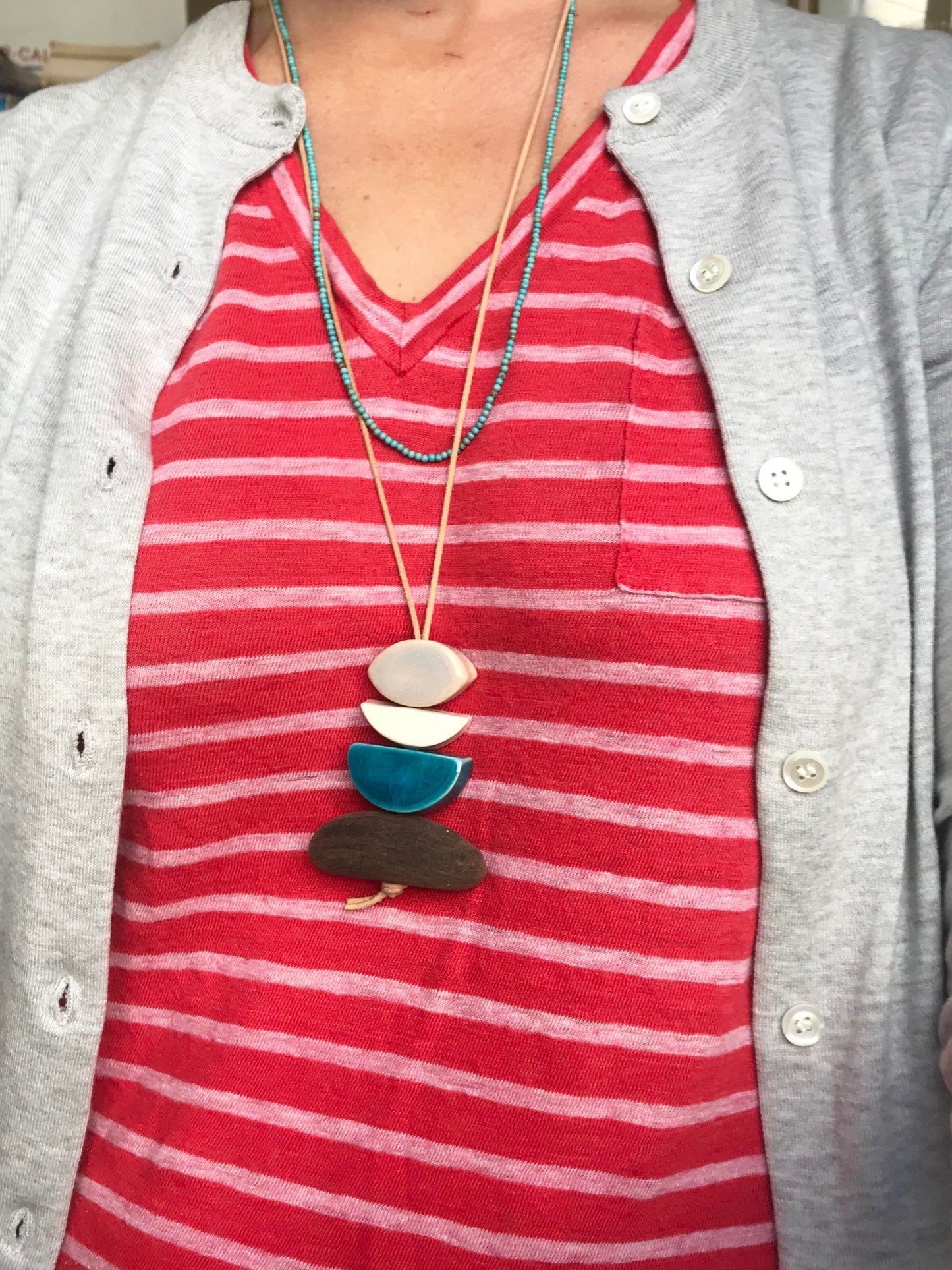 sold - 'infinite & ideal' moon meets ocean one of a kind wearable piece