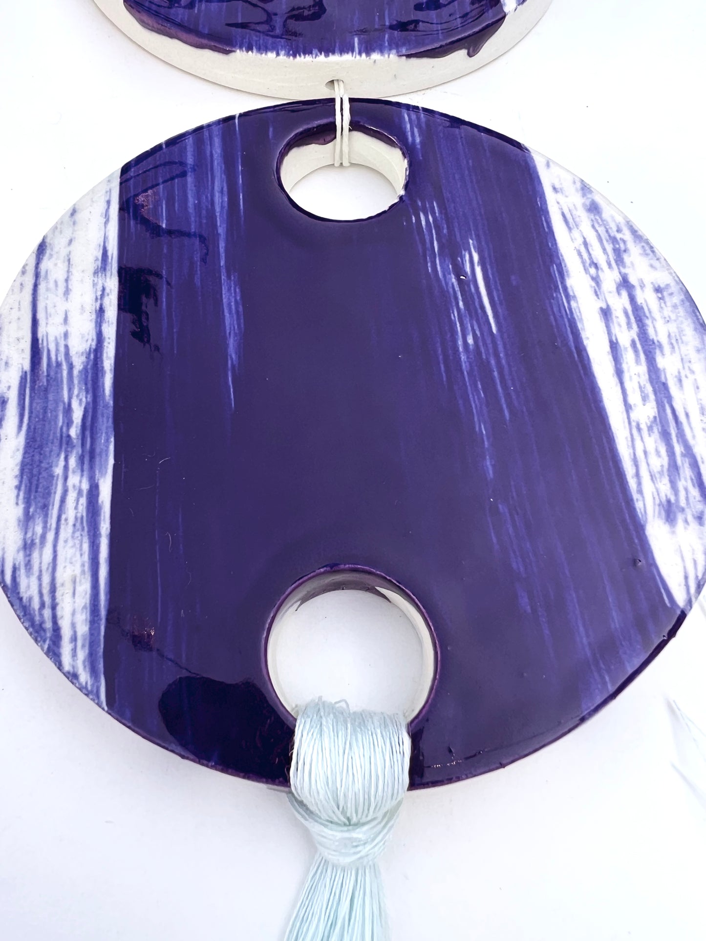 one of a kind ‘the ocean blue' ceramic wall hanging piece