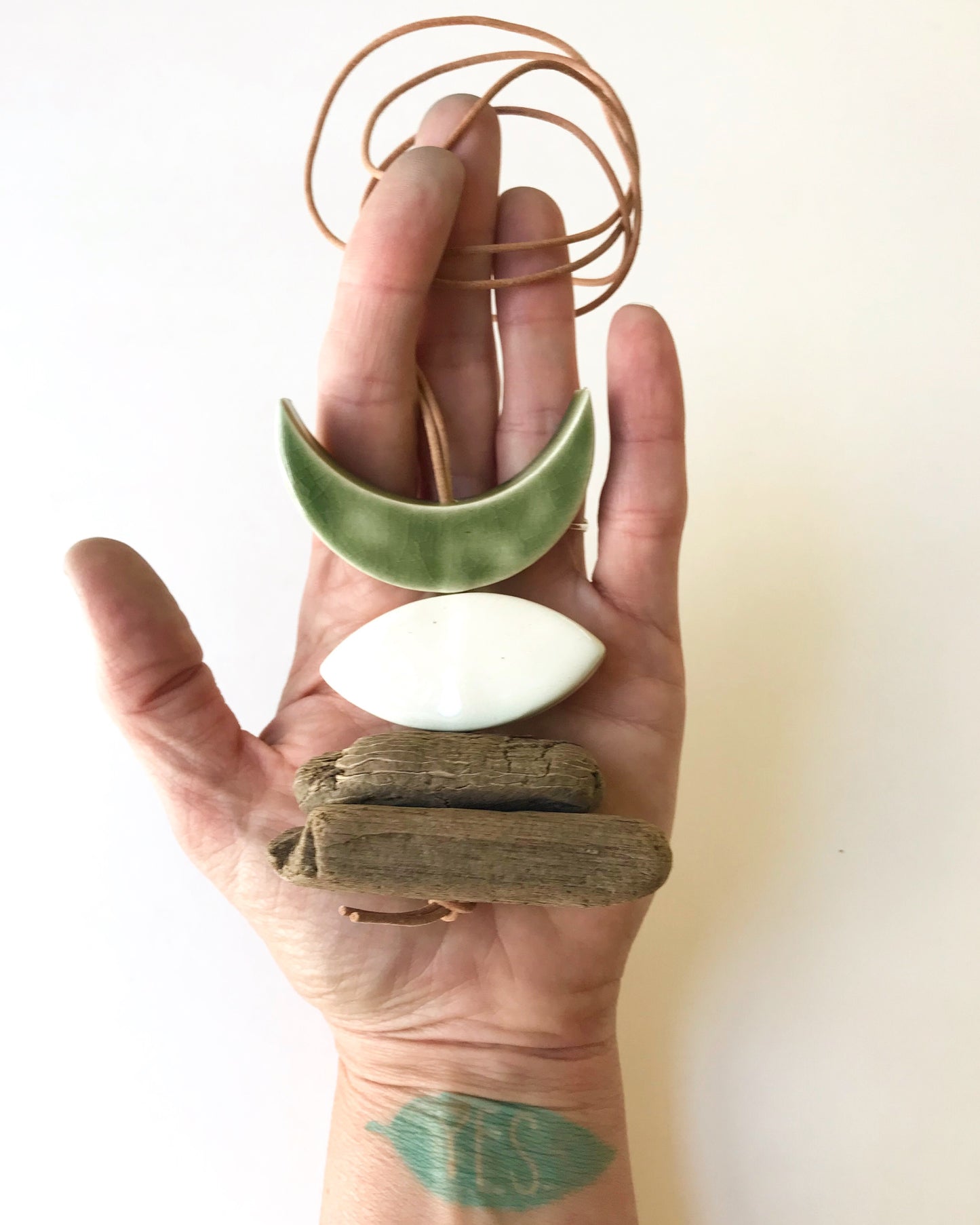 SOLD - 'infinite & ideal' moon meets ocean, one of a kind wearable piece