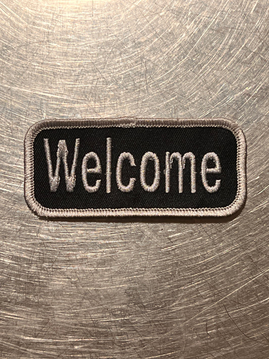 ‘Welcome’ embroidered patch
