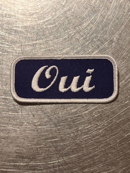 ‘Oui’ embroidered patch