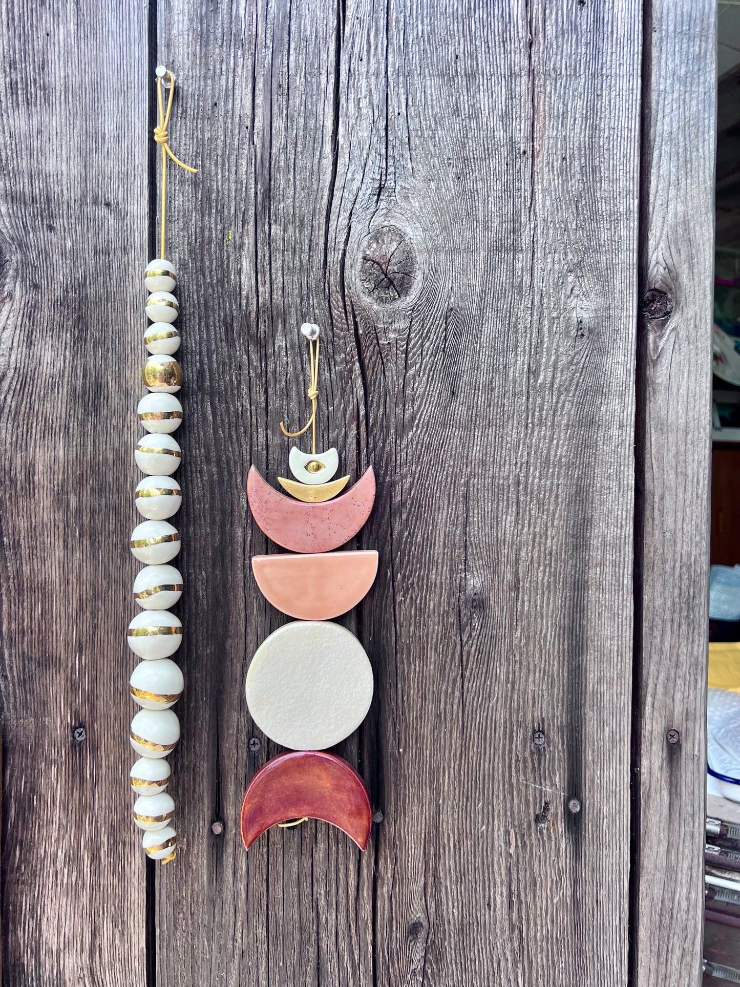one of a kind 'what is so' talisman moon wall hanging