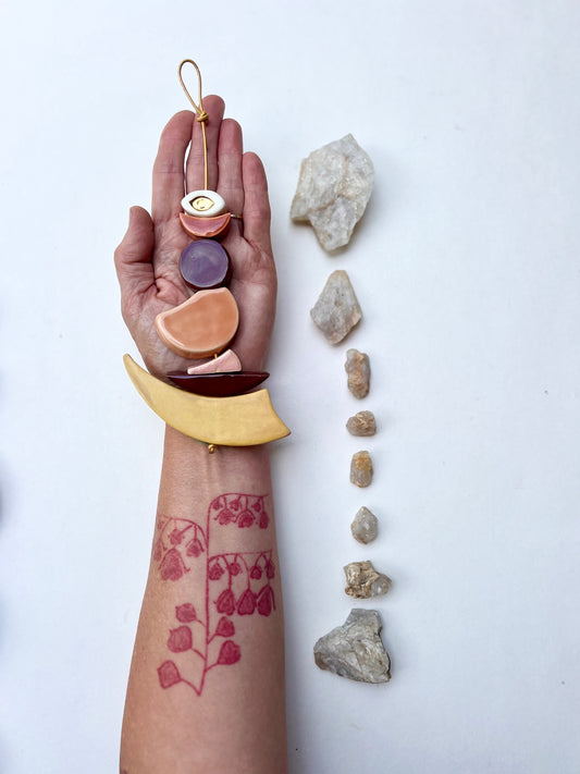 one of a kind 'vital essence' talisman moon wall hanging