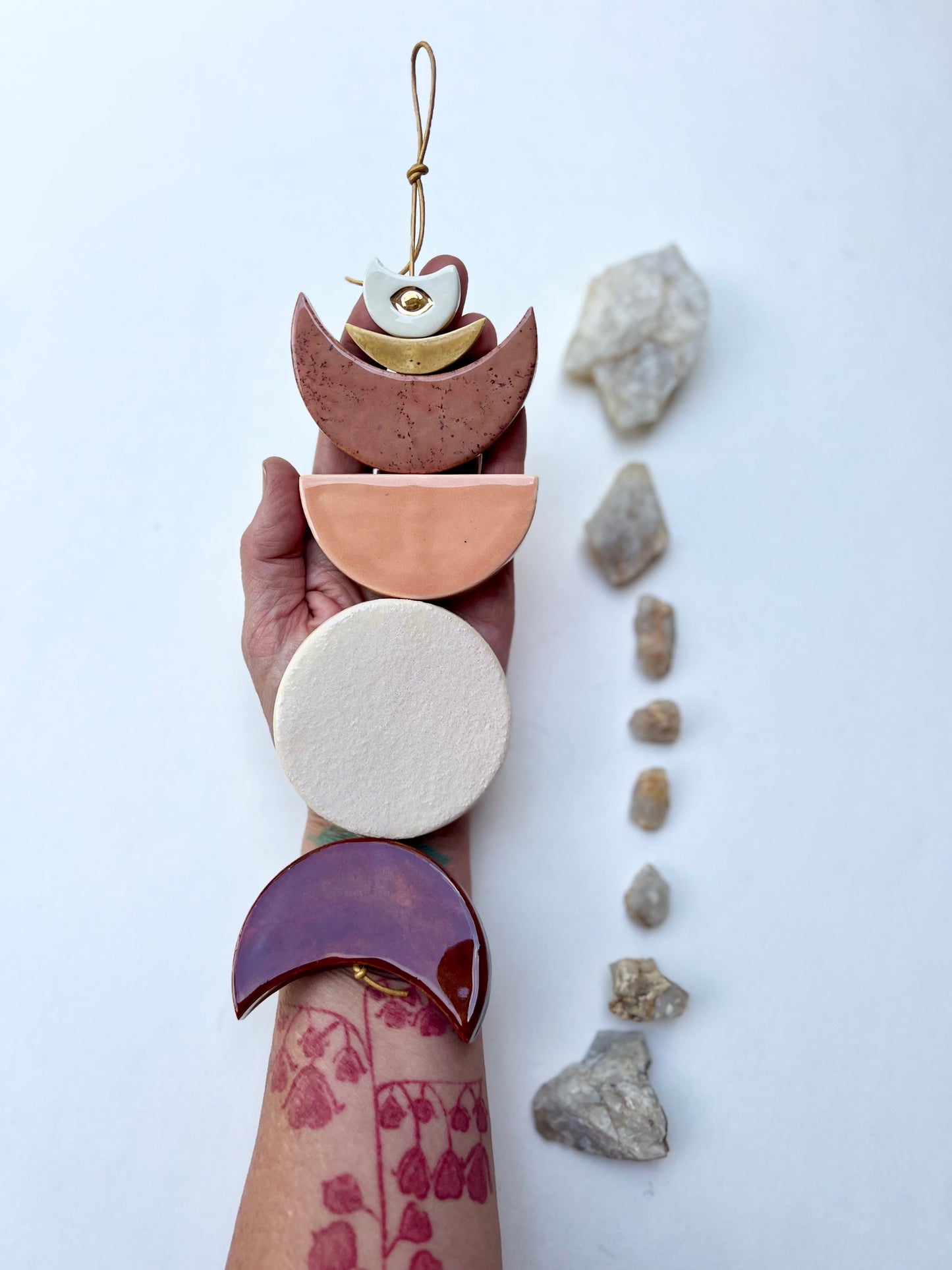 one of a kind 'what is so' talisman moon wall hanging