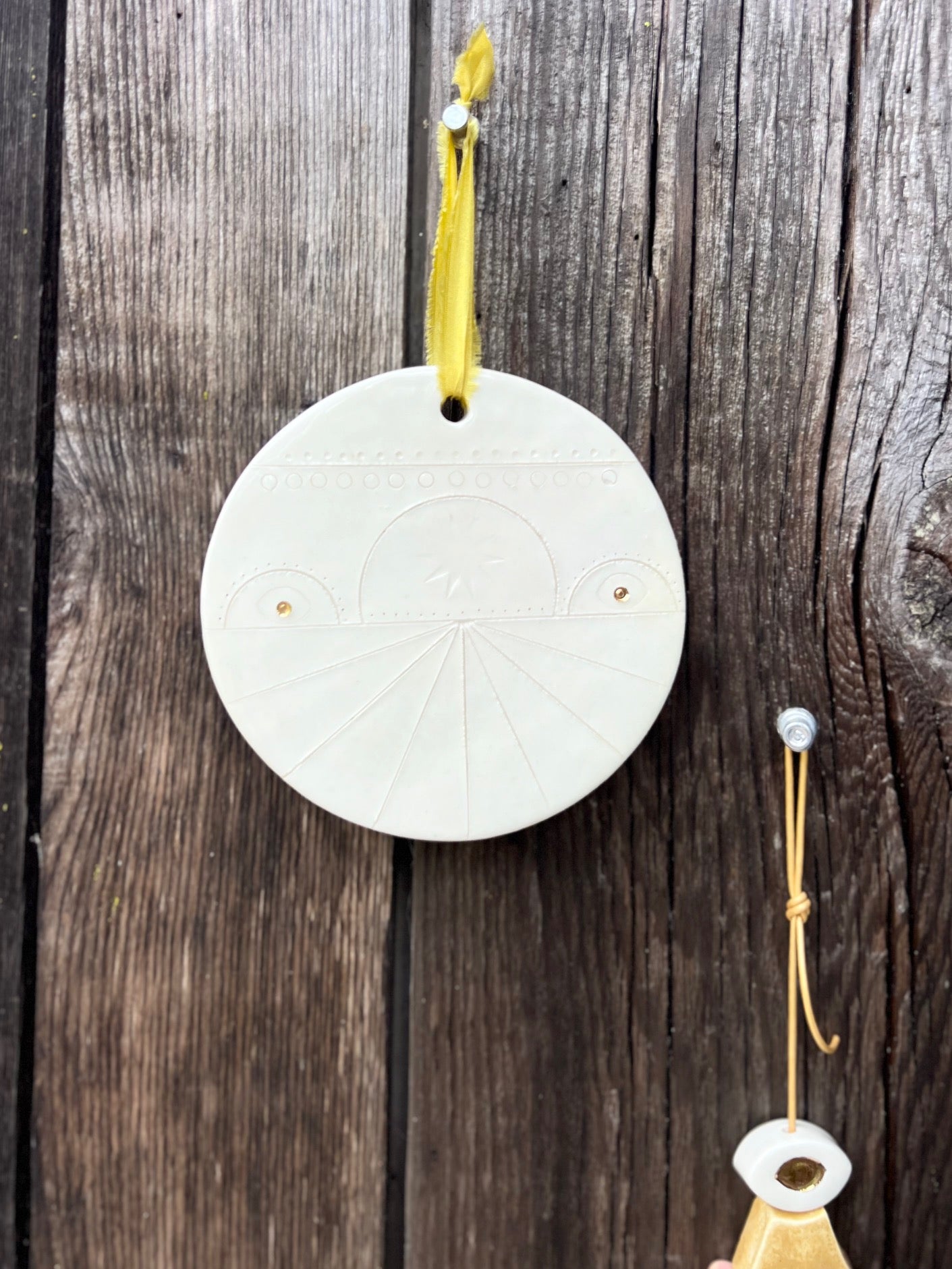 'sound of the moon' one of a kind 'talisman' wall hanging plaque