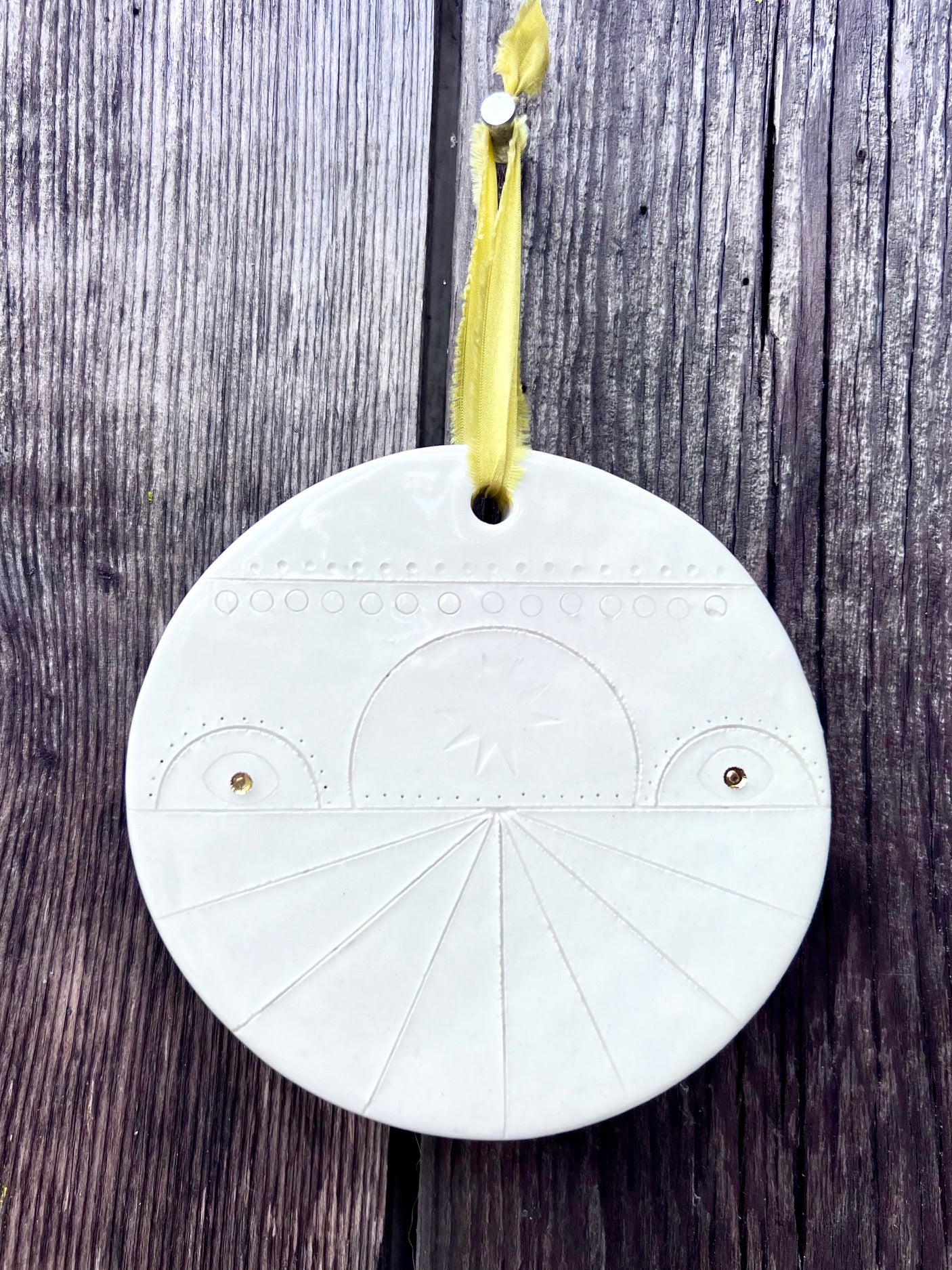 'sound of the moon' one of a kind 'talisman' wall hanging plaque