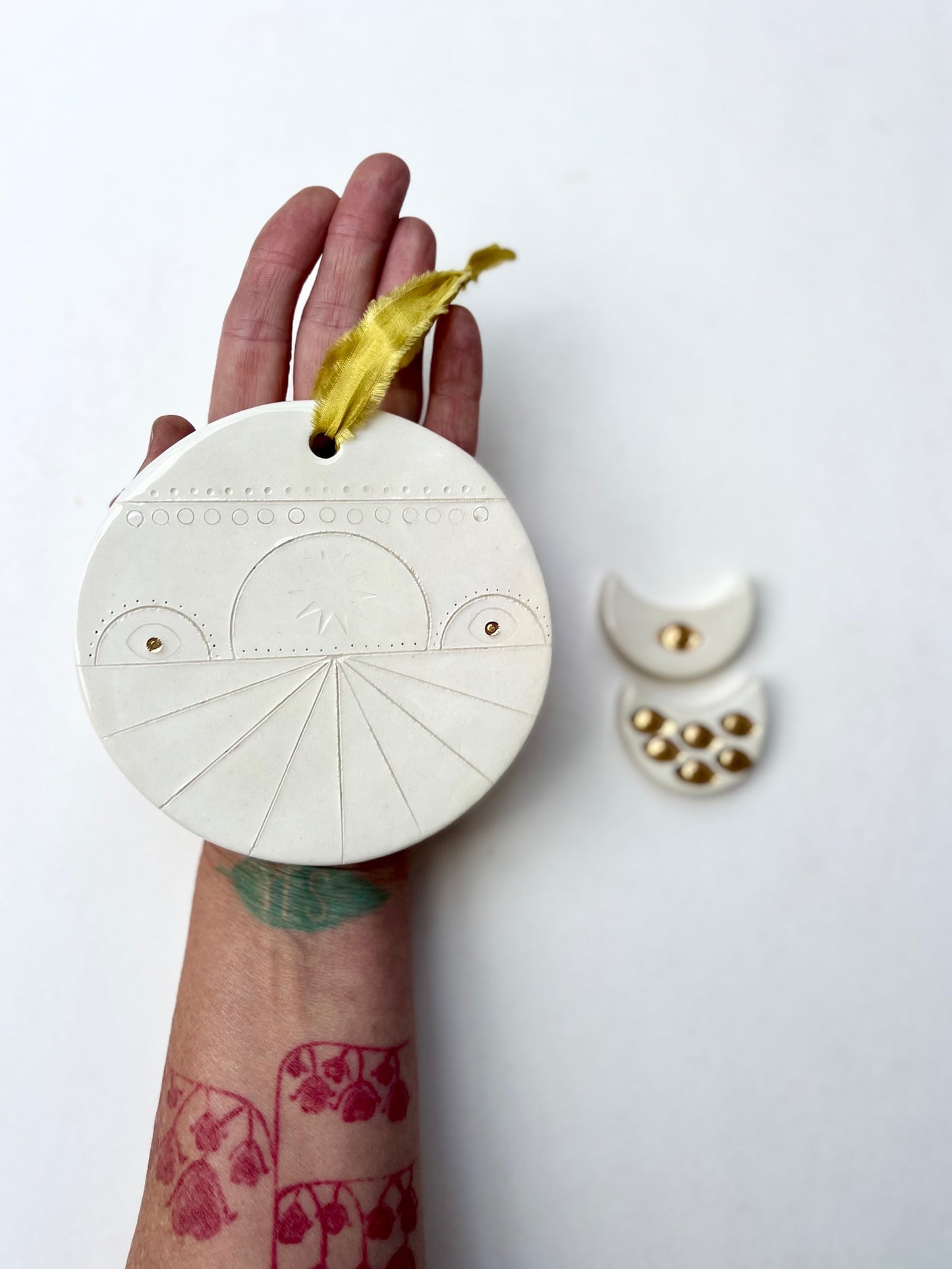 'sound of the moon' one of a kind 'talisman' wall hanging plaque