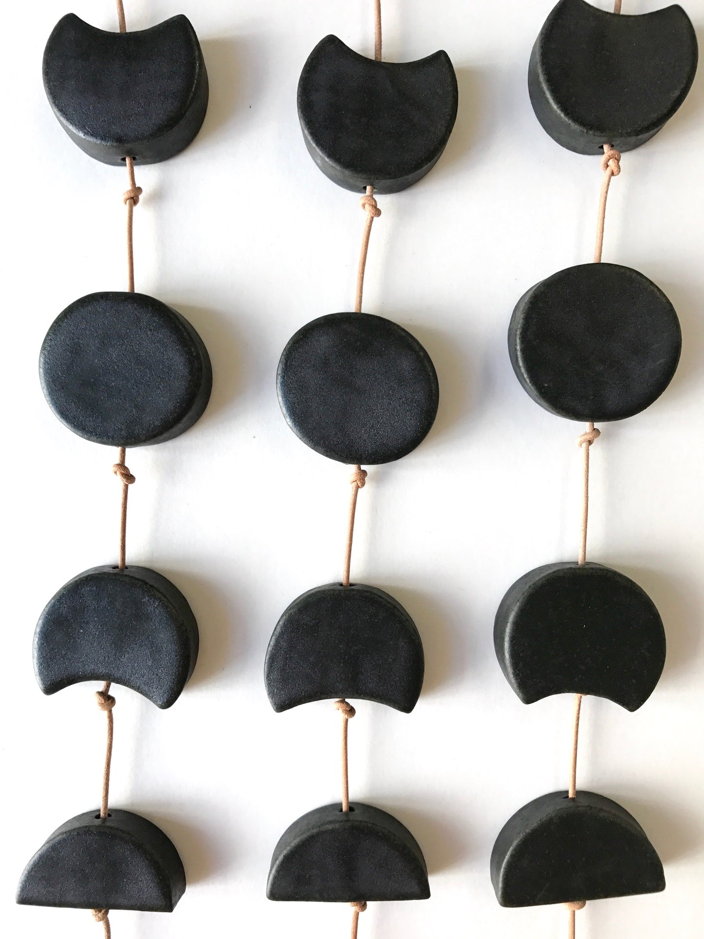 you are my moon; burnished steel ceramic moon phases vertical wall hanging