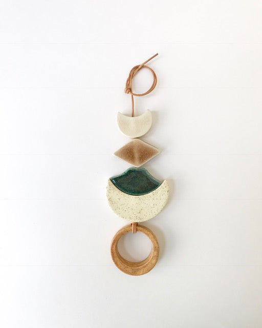 sold one of a kind, desert rising ceramic hanging